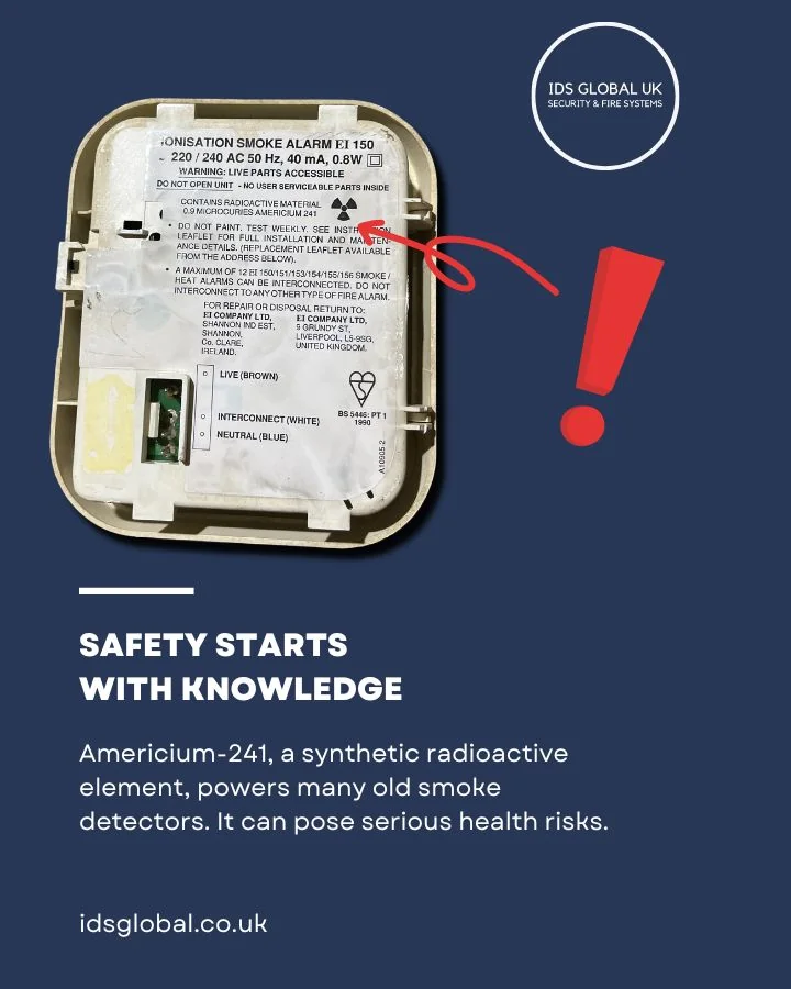 Radioactive elements in old smoke detectors